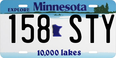 MN license plate 158STY