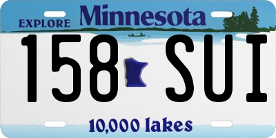 MN license plate 158SUI