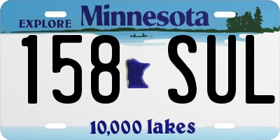 MN license plate 158SUL