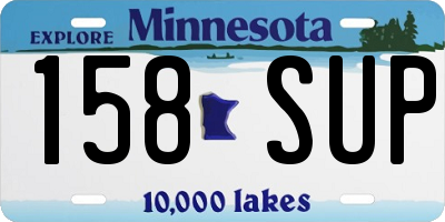 MN license plate 158SUP