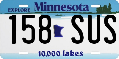 MN license plate 158SUS