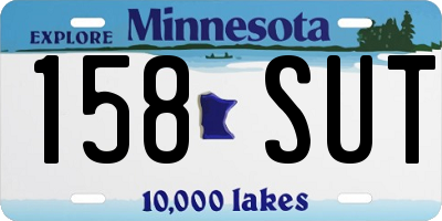 MN license plate 158SUT