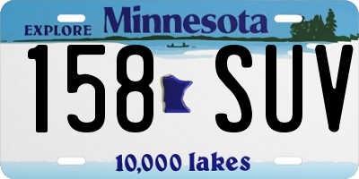 MN license plate 158SUV