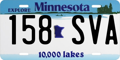MN license plate 158SVA