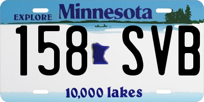 MN license plate 158SVB