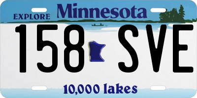 MN license plate 158SVE