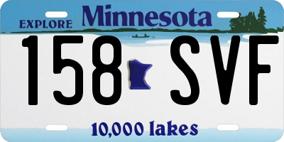 MN license plate 158SVF