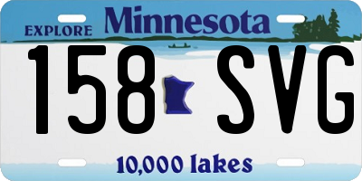 MN license plate 158SVG