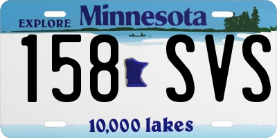MN license plate 158SVS