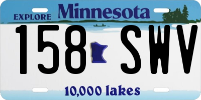 MN license plate 158SWV