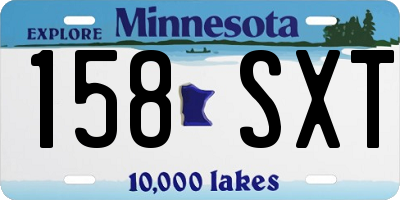 MN license plate 158SXT