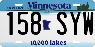 MN license plate 158SYW