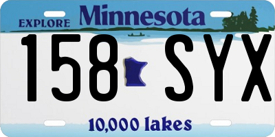 MN license plate 158SYX