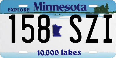 MN license plate 158SZI