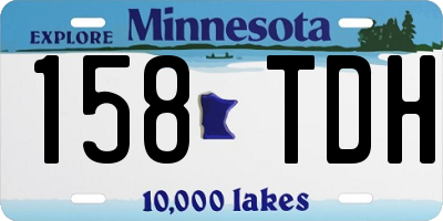MN license plate 158TDH