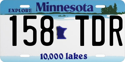 MN license plate 158TDR
