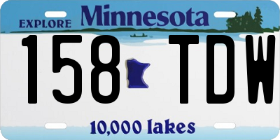 MN license plate 158TDW