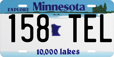 MN license plate 158TEL
