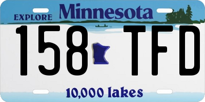 MN license plate 158TFD