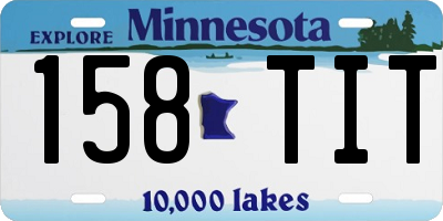 MN license plate 158TIT