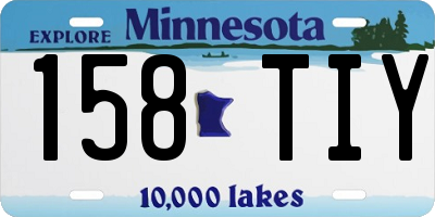 MN license plate 158TIY