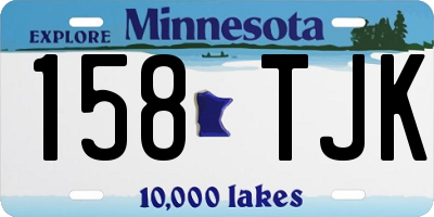 MN license plate 158TJK