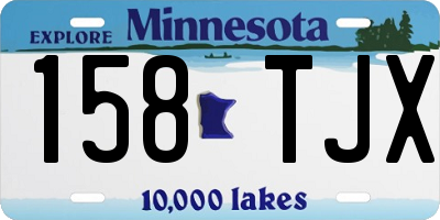 MN license plate 158TJX