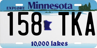 MN license plate 158TKA