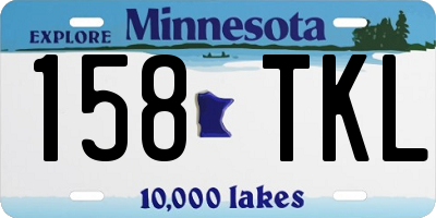 MN license plate 158TKL