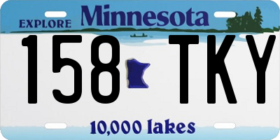 MN license plate 158TKY