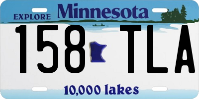 MN license plate 158TLA
