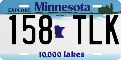 MN license plate 158TLK