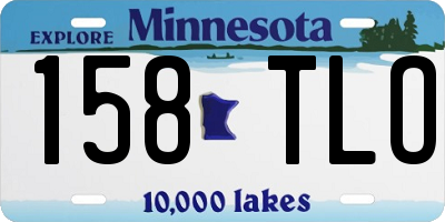 MN license plate 158TLO