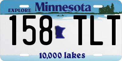 MN license plate 158TLT
