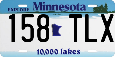 MN license plate 158TLX
