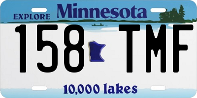 MN license plate 158TMF