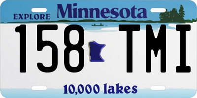 MN license plate 158TMI
