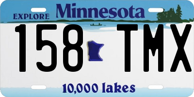 MN license plate 158TMX