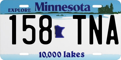 MN license plate 158TNA
