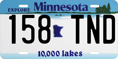 MN license plate 158TND