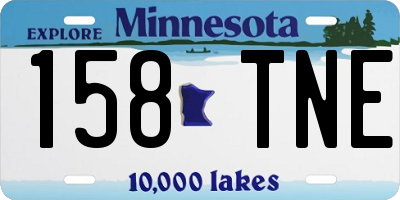MN license plate 158TNE