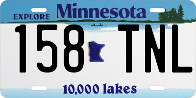 MN license plate 158TNL