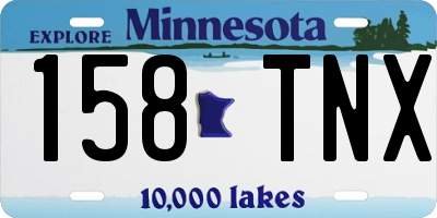 MN license plate 158TNX