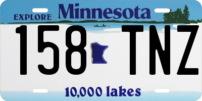 MN license plate 158TNZ