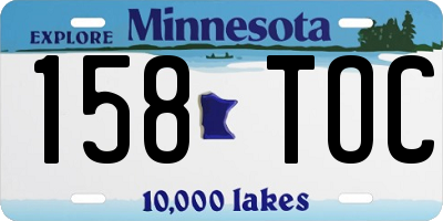 MN license plate 158TOC