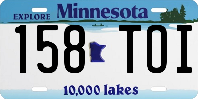 MN license plate 158TOI