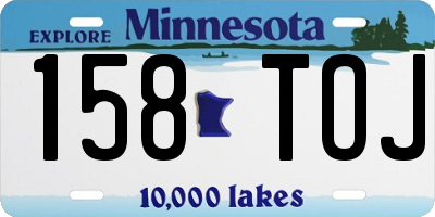 MN license plate 158TOJ