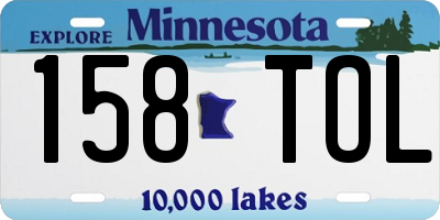 MN license plate 158TOL