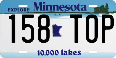 MN license plate 158TOP
