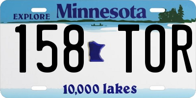 MN license plate 158TOR